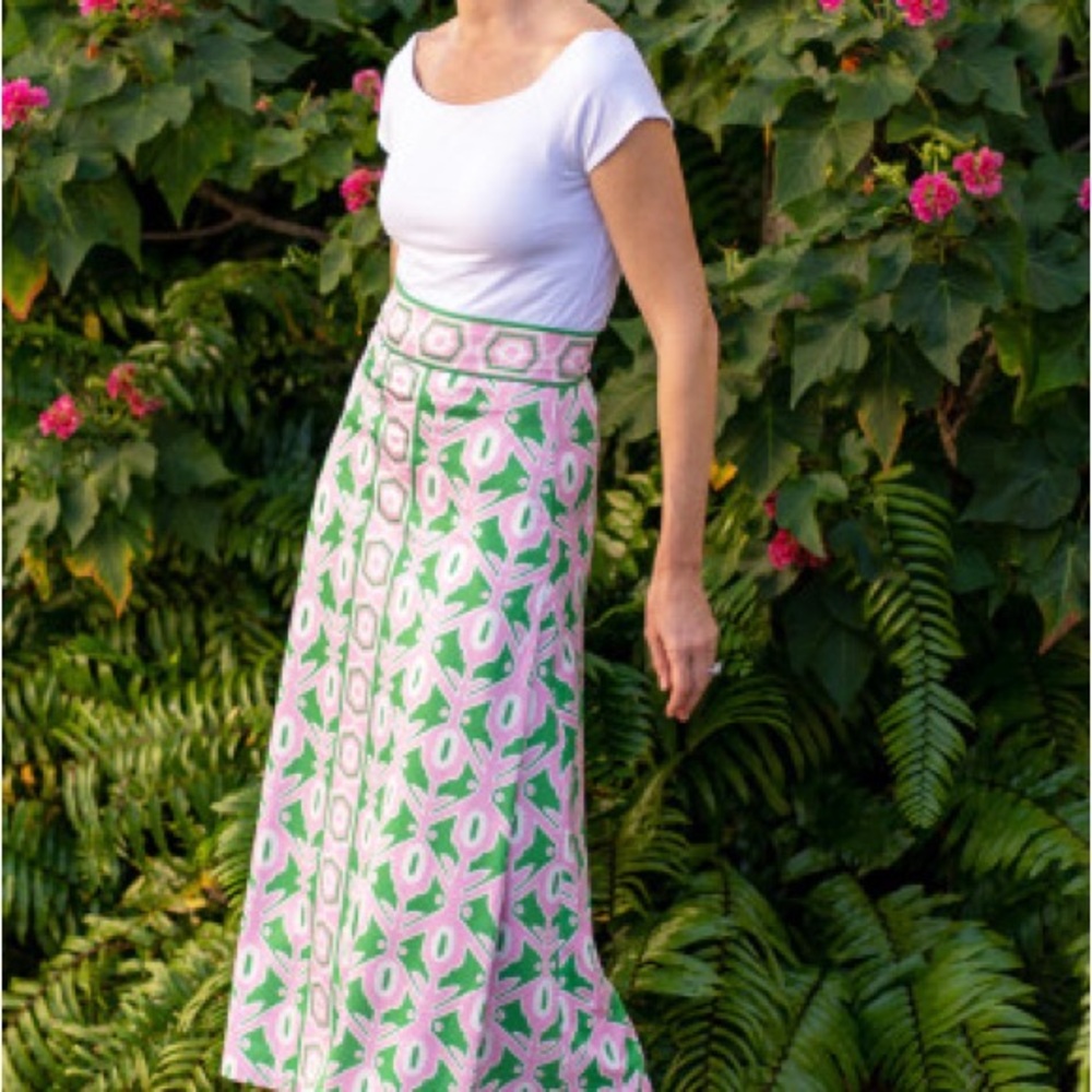 Floral Green and Pink Women's Skirt